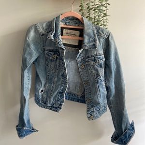 Abercrombie & Fitch size small distressed denim jacket